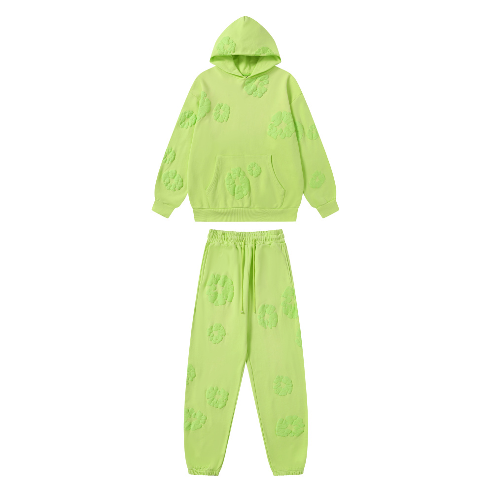 1. DENIM TEARS Kapok Flower Tracksuit | 380GSM Premium Terry Fabric Unisex Streetwear Set 2026 New