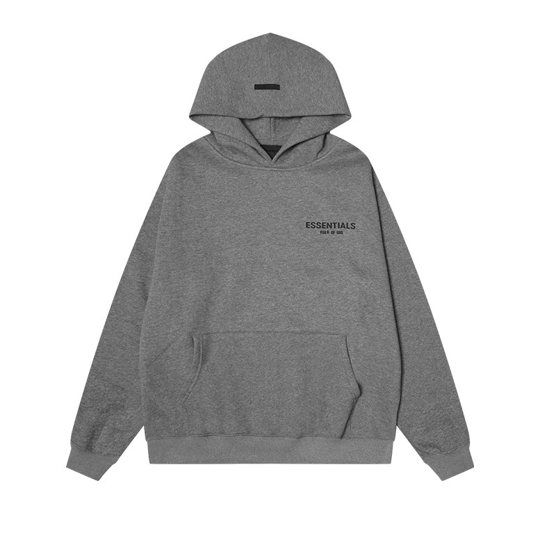 Fear of God Essentials Hoodie, Unisex Oversized Fleece Hooded Sweatshirt with Logo