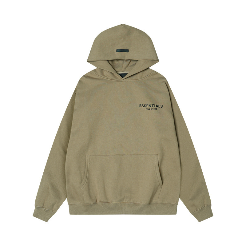 Fear of God Essentials Hoodie, Unisex Oversized Fleece Hooded Sweatshirt with Logo