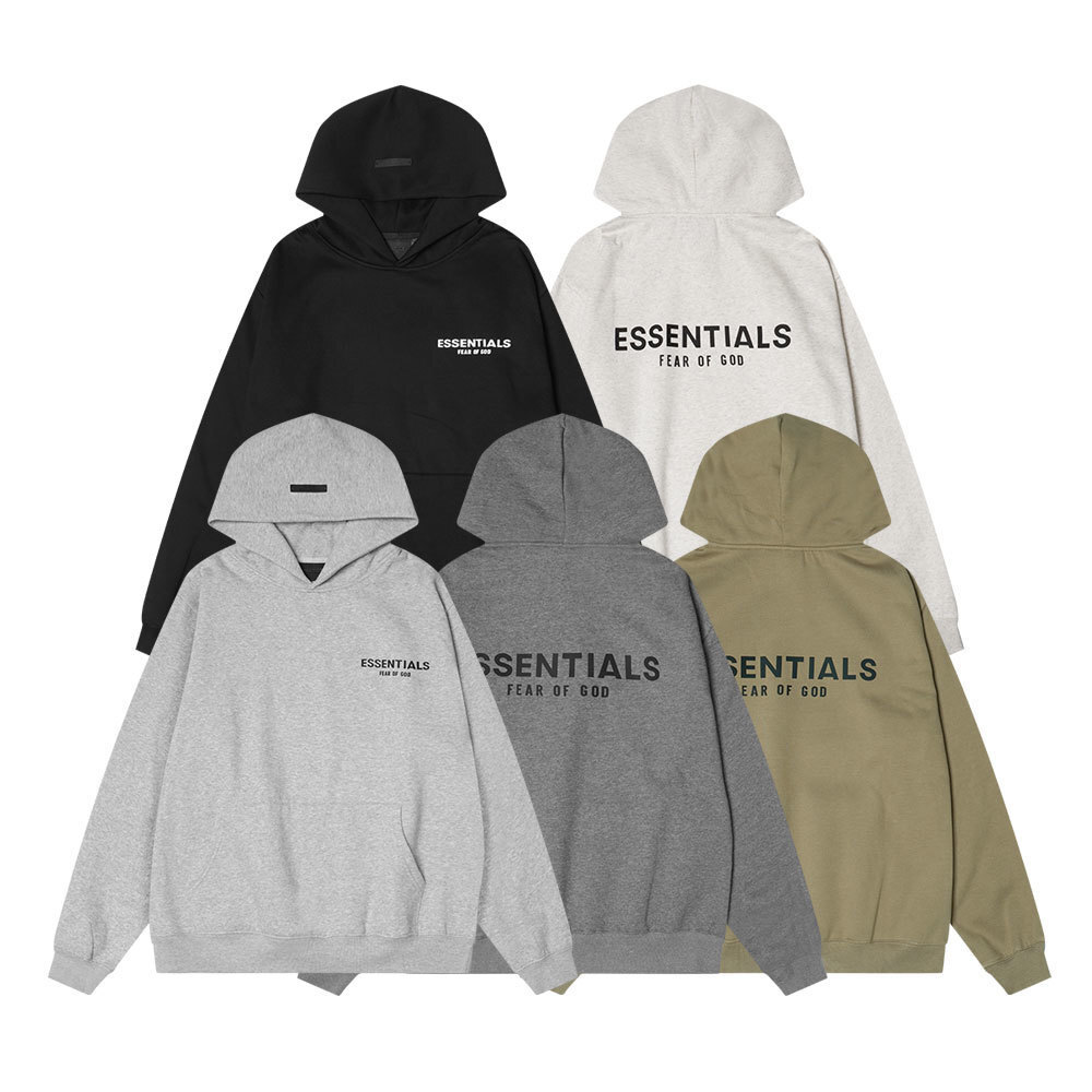 Fear of God Essentials Hoodie, Unisex Oversized Fleece Hooded Sweatshirt with Logo