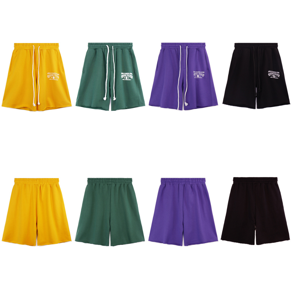 Denim Tears Graphic Print Shorts Casual Streetwear Cotton Shorts for Men Women
