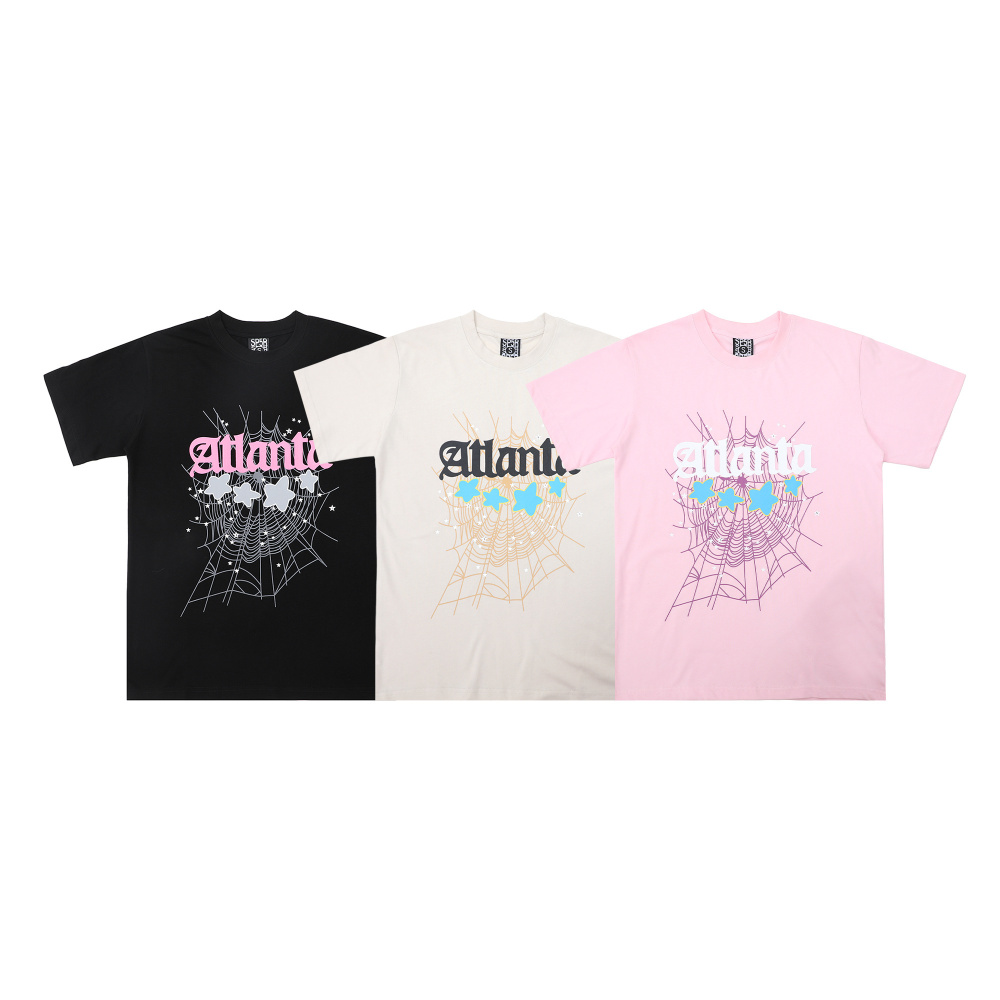 Sp5der Streetwear Graphic T-Shirt Men's Comfort Short Sleeve Casual Tee Top