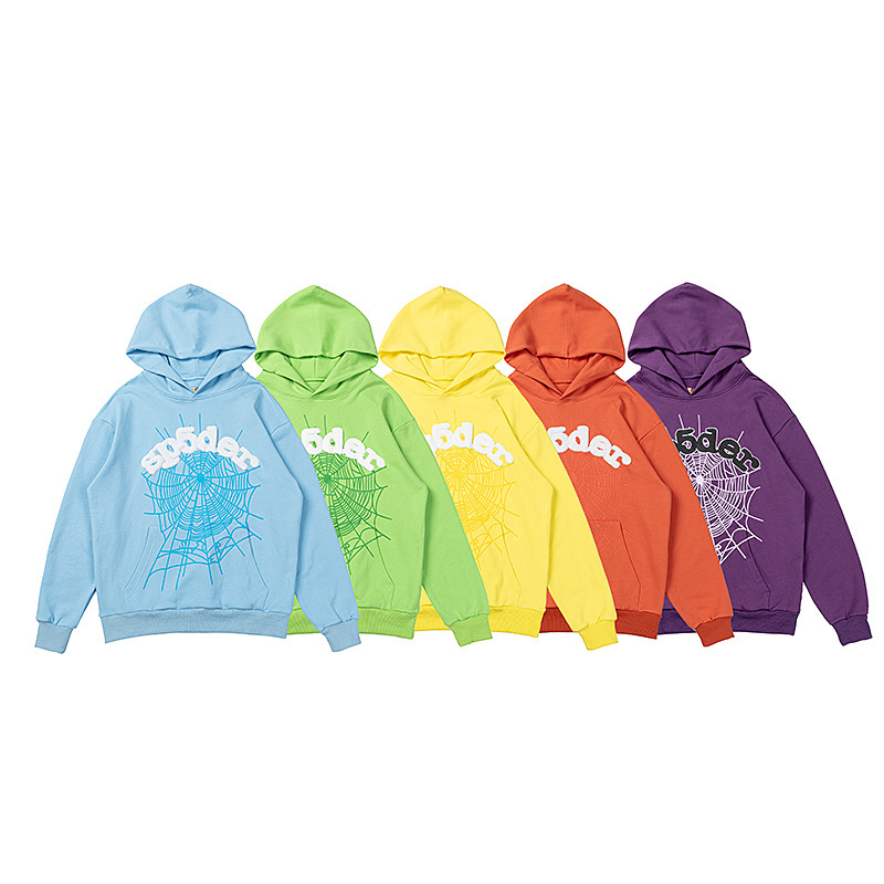 Sp5der Mens Fleece Hoodie Casual Pullover Hooded Sweatshirt with Kangaroo Pocket