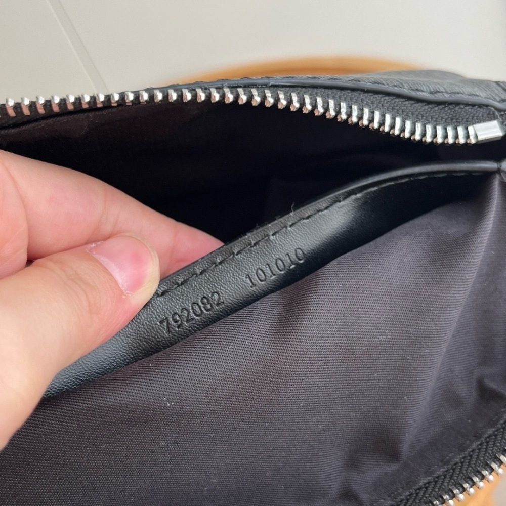 Gucci Men's GG Monogram Crossbody Messenger Bag, Black with Web Strap