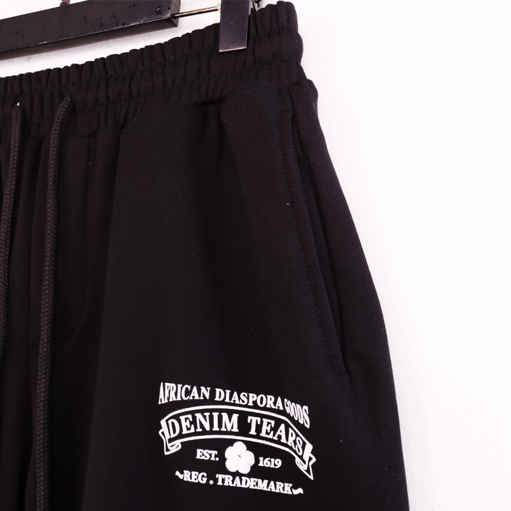 Denim Tears Graphic Print Shorts Casual Streetwear Cotton Shorts for Men Women