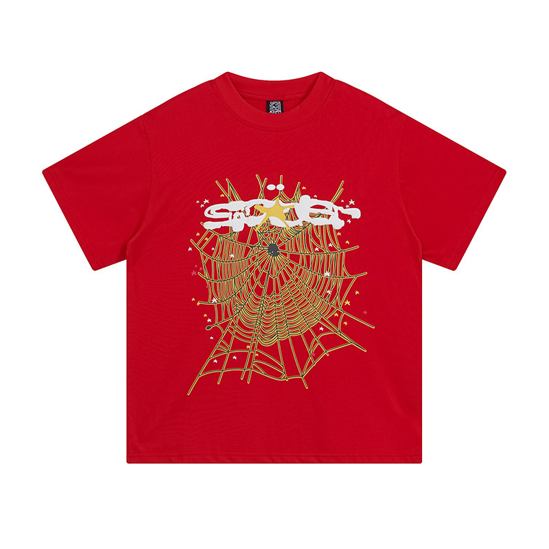 Sp5der Classic Logo Graphic Tee Casual Everyday Wear Short Sleeve Cotton T-Shirt