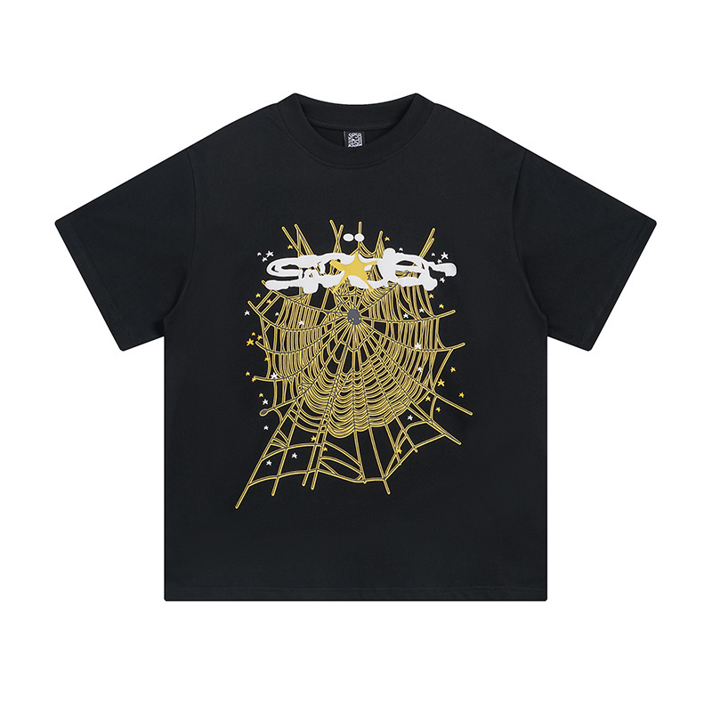 Sp5der Classic Logo Graphic Tee Casual Everyday Wear Short Sleeve Cotton T-Shirt