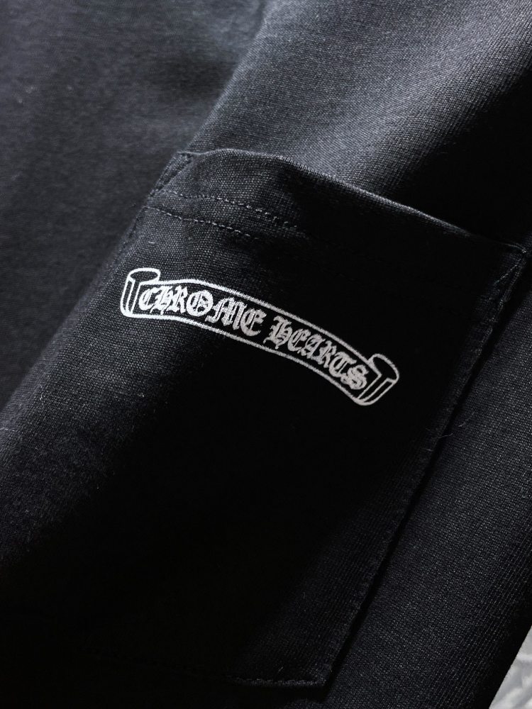 Chrome Hearts Classic Logo Long Sleeve T Shirt Casual Streetwear Cotton Tee for Men Women