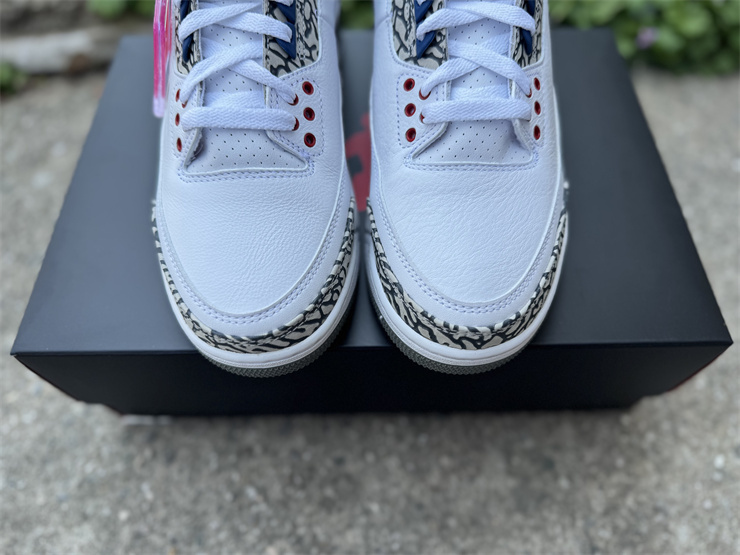 Jordan Air Jordan 3 Retro Men's Sneakers, True Blue White Casual Athletic Basketball Shoes for Daily Wear