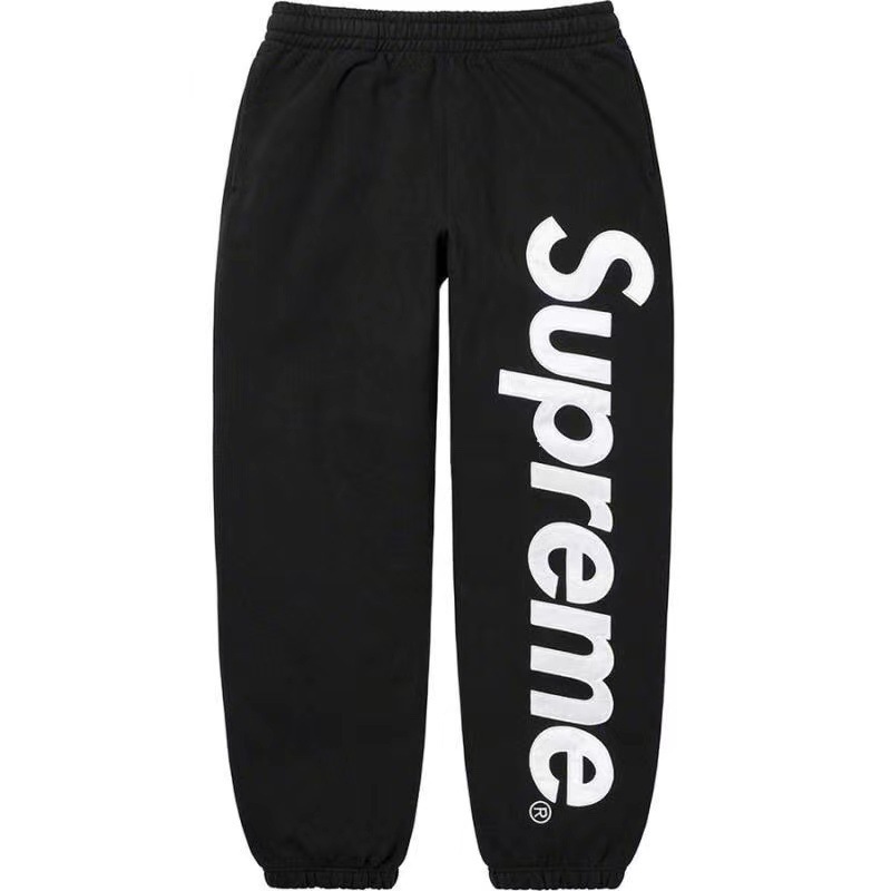 Supreme 2 Piece Outfits for Men Hoodie and Pants Set Casual Streetwear Sweatsuit Long Sleeve Hooded Sweatshirt with Sweatpants