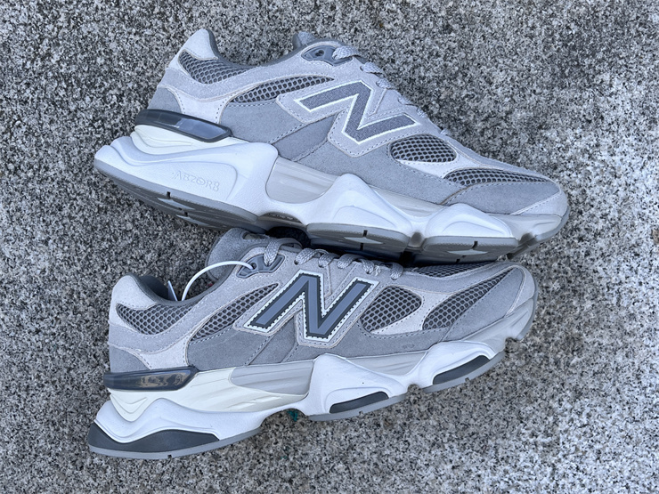 New Balance NB 9060 Grey Chunky Stylish Athletic Shoes, Comfortable Mid Top Daily Streetwear Fashion Sneakers for Men