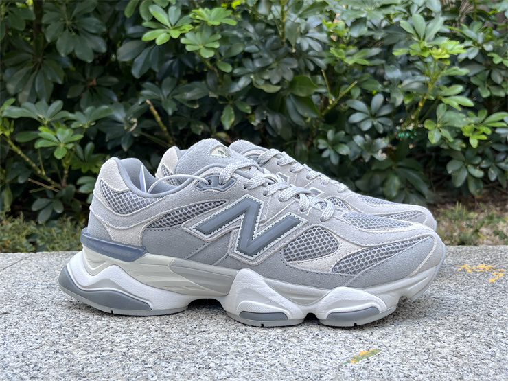 New Balance NB 9060 Grey Chunky Stylish Athletic Shoes, Comfortable Mid Top Daily Streetwear Fashion Sneakers for Men