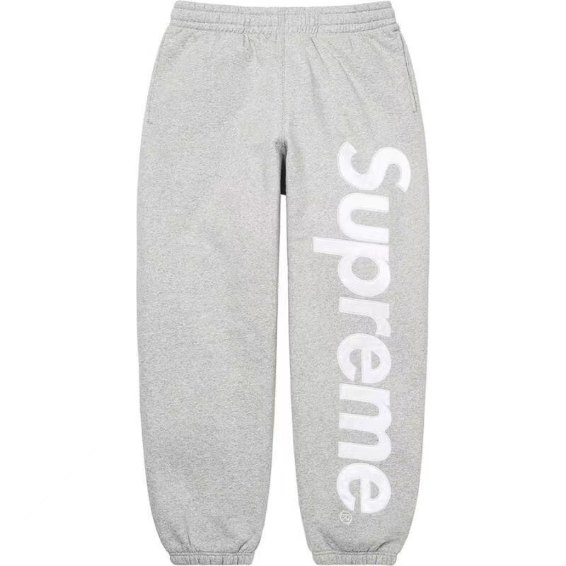 Supreme 2 Piece Outfits for Men Hoodie and Pants Set Casual Streetwear Sweatsuit Long Sleeve Hooded Sweatshirt with Sweatpants