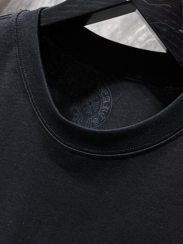 Chrome Hearts Classic Logo Long Sleeve T Shirt Casual Streetwear Cotton Tee for Men Women