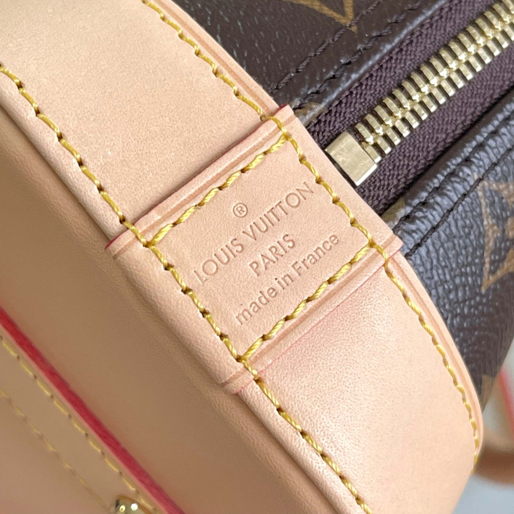 Louis Vuitton Women's Alma BB Handbag, Monogram Canvas Luxury Top Handle Shoulder Bag with Detachable Strap, Brown