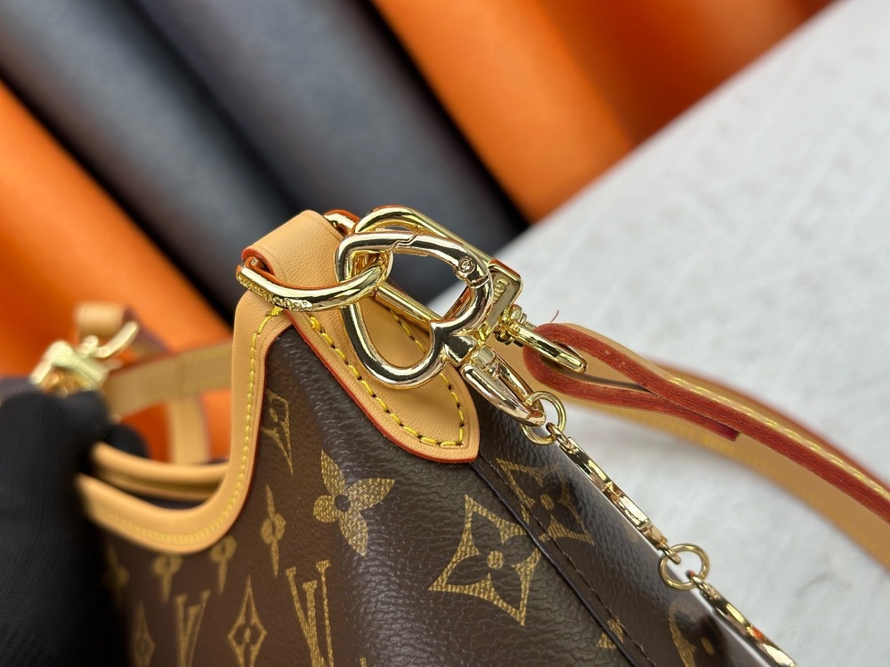 Louis Vuitton Women's Hobo Crossbody Bag, Monogram Canvas Luxury Shoulder Handbag with Adjustable Strap, Brown