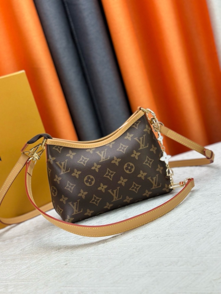 Louis Vuitton Women's Hobo Crossbody Bag, Monogram Canvas Luxury Shoulder Handbag with Adjustable Strap, Brown