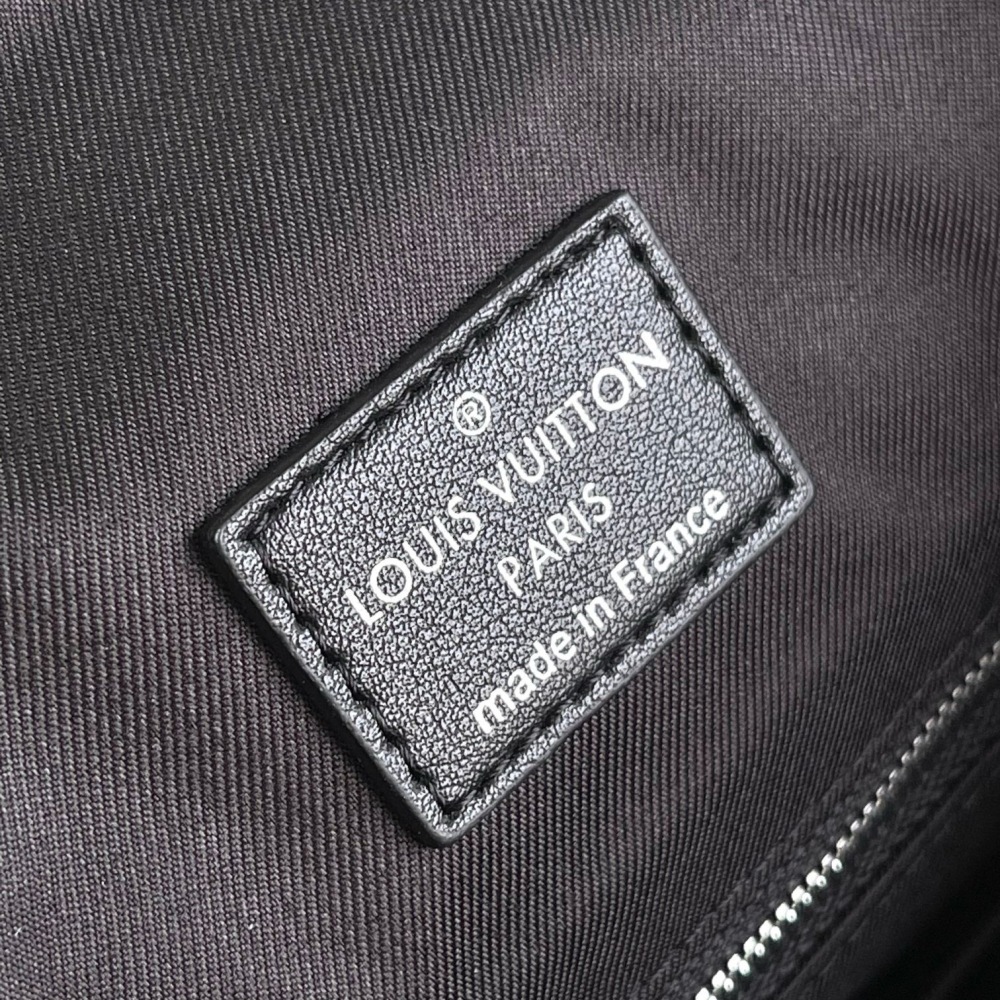 Louis Vuitton Men's Christopher MM Backpack M43735, Monogram Canvas Luxury Travel Backpack with Drawstring Closure, Brown
