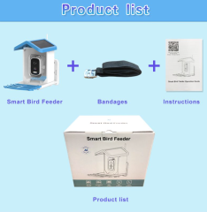Smart Bird Feeder with Camera Solar Powered Waterproof for Garden Bird Watching Camera