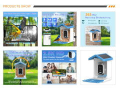 Smart Bird Feeder with Camera Solar Powered Waterproof for Garden Bird Watching Camera