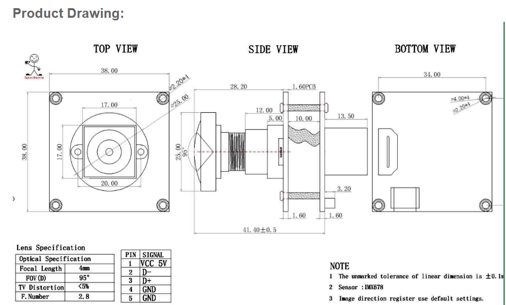 IMX678 8MP HD HDMI 4K Camera Module For Live streaming, Video booths, Commercial displays Equipment
