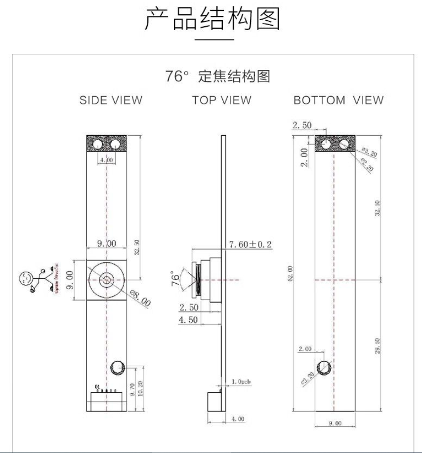 2MP 1080P Wide Dynamic USB Camera Module With Low light Effect