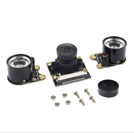 Raspberry Pi Camera Module Adjustable-focus Wide-angle lens with Infrared LED Supports Night Vision OV5647 For Pi 3B/2B/A+/B+/B