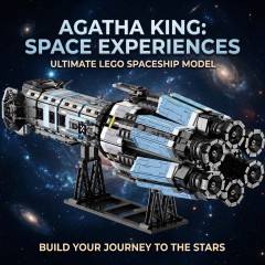 Agatha King Star Fighter Destroyer Warship Model Kit Building Blocks-Star Fighter Destroyer Building Blocks Model Ship Set for Adults (6678pcs)-YZFC05