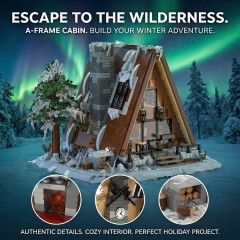 Creative Series Snowy A-Shape Cabin Adult Assembly Set-Detailed DIY Miniature House Model Kit-Ages 18+ Years - Gifts for Men & Women-SW02