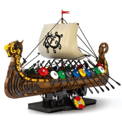 Viking Pirate Ship Model Kit - Custom Brick Set