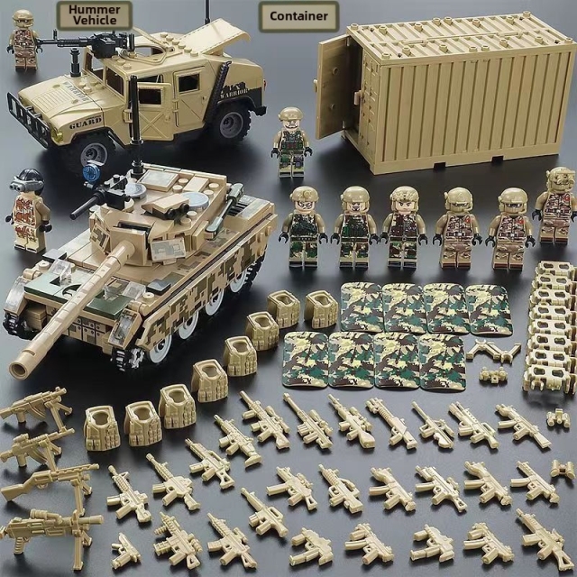 Desert-Tan Military Accessory Set - Army Action Figure