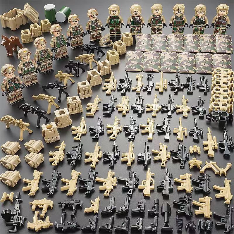 Desert-Tan Military Accessory Set - Army Action Figure