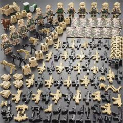Desert-Tan Military Accessory Set - Army Action Figure