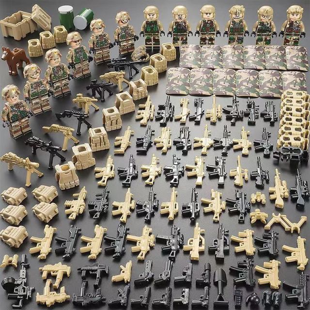 Desert-Tan Military Accessory Set - Army Action Figure