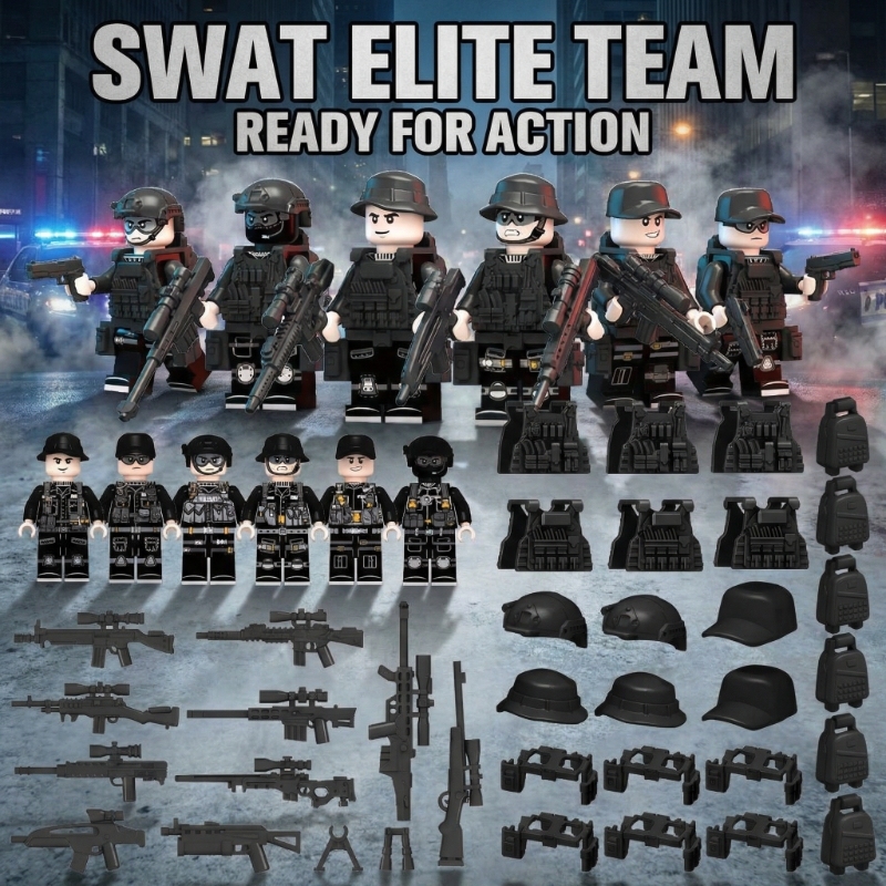 Military Weapons Pack with Shipping Cargo Container Army Equipment Helmet Armor Various of Military Accessories Building Block Toy Compatible with Major Brands Soldier Figures -BR03