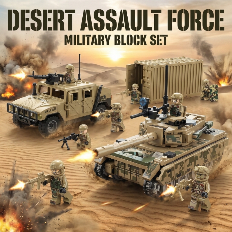 Desert-Tan Military Accessory Set - Army Action Figure