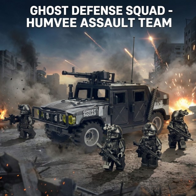  SWAT Military Police Building Block Kit, Soldiers Minifigures, Modern Weapons and Accessories Gift- BR08