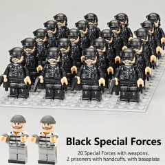 Military Weapons Pack Army Equipment Helmet Armor Various of Military Accessories Building Block Toy Compatible with Major Brands Soldier Figures -BR06