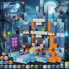 Magnetic building block games-Building forest castles-Magnetic building toys-STEM sensory gifts-suitable for boys and girls' birthdays-CLFK10