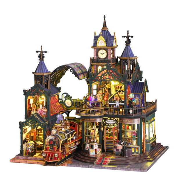 Custom OEM Wooden Miniature House Assembly Toy - DIY 3D Architectural Model for Teens & Adults (MZPZ01)