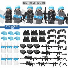 Military Weapons Pack Army Equipment Helmet Armor Various of Military Accessories Building Block Toy Compatible with Major Brands Soldier Figures -BR09
