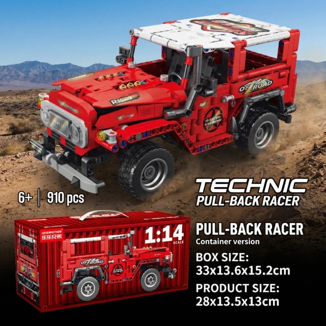 Technic Off-Road Car Building Set 768 Pieces Pull-Back Hard Off-Road Car Model for Teens and Adults 14+ Birthday Christmas Easter Displayable 1:14 Scale Creative Construction-SC03