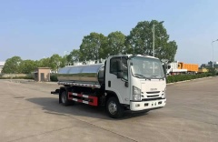 Isuzu 304 mirror-finish food-grade stainless steel 6-ton water truck