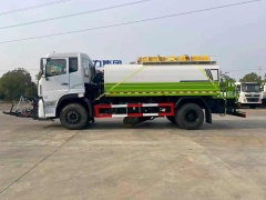 Water trucks equipped with a centrally mounted ice-breaking tool can be used in conjunction with a front-mounted snowplow.