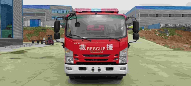 Isuzu 3.5-ton water tanker fire truck