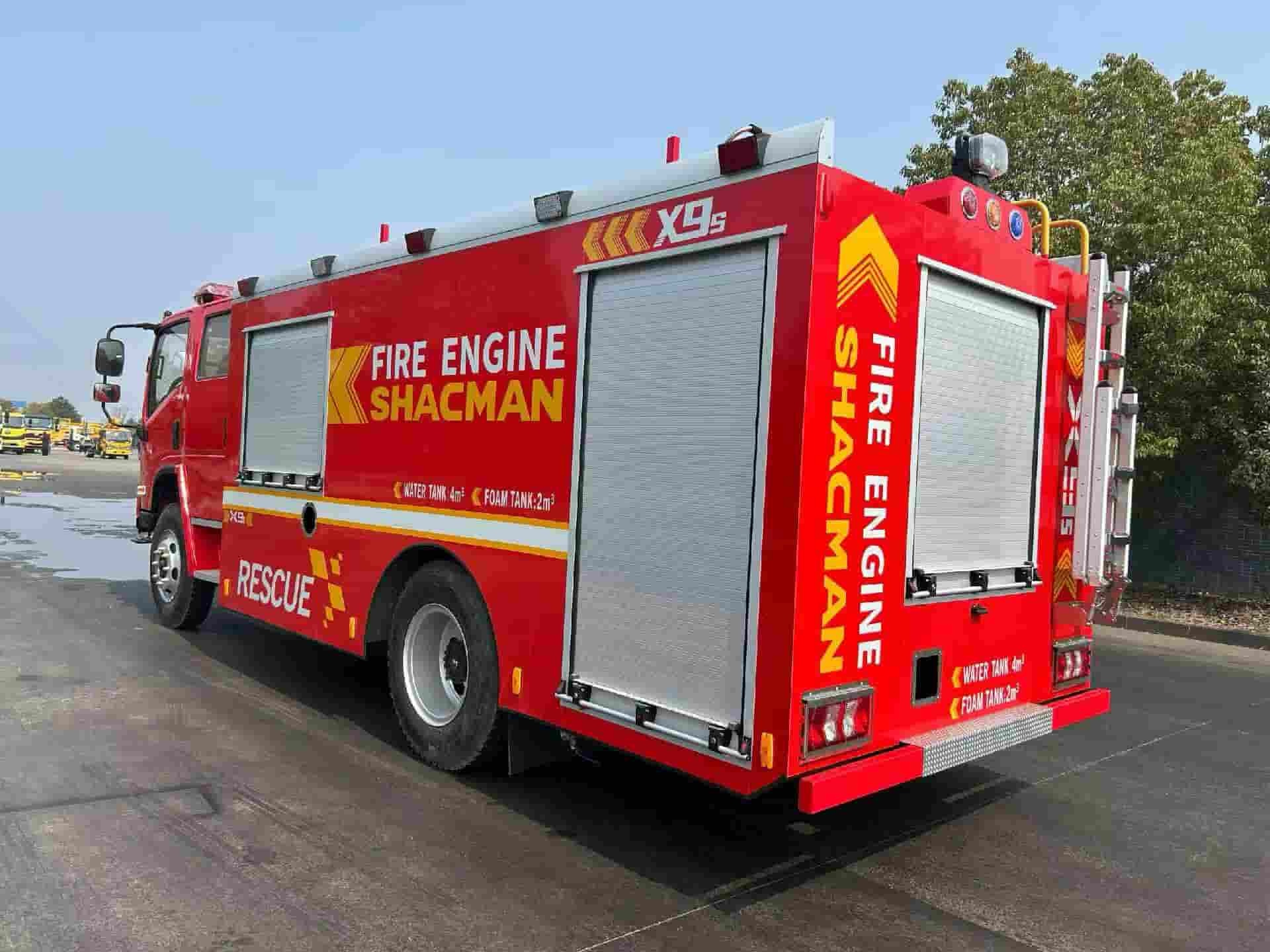 SHACMAN 6 cubic meter foam fire truck