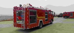Isuzu 3.5-ton water tanker fire truck