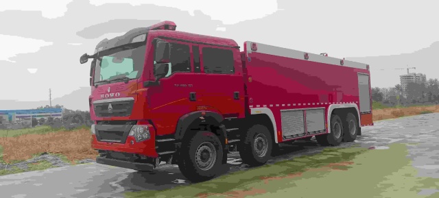Sinotruk Howo 25-ton water tanker fire truck