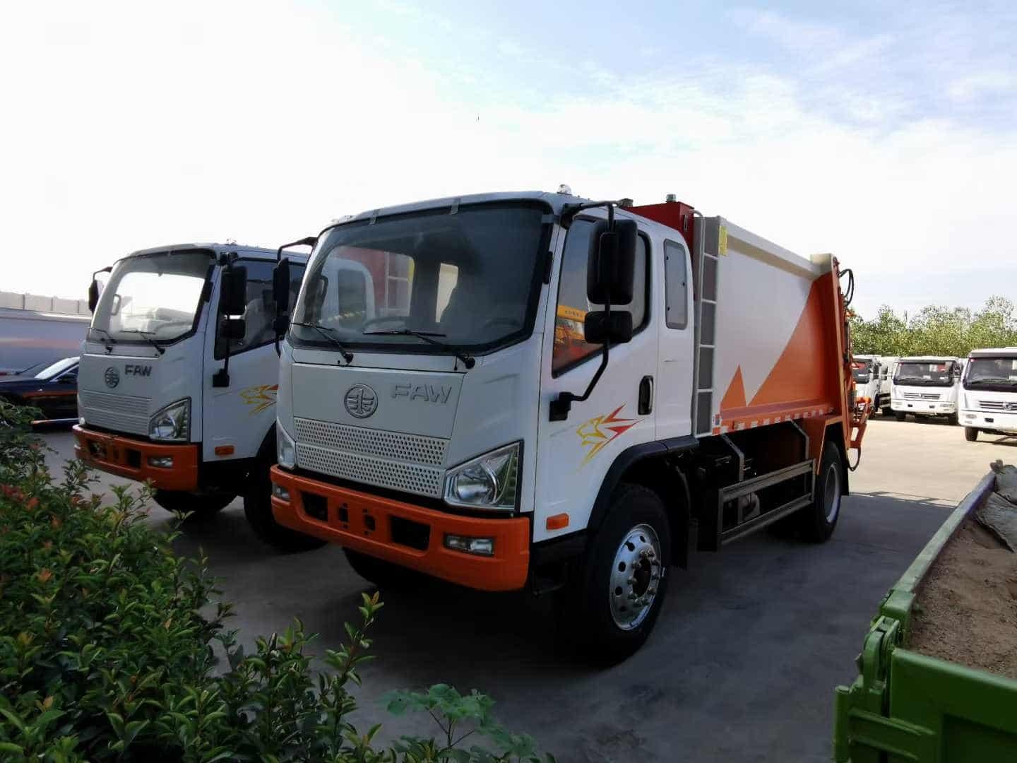 Jiefang 8 cubic meter compressed garbage truck