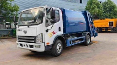 Jiefang right-hand drive 7 cubic meter compressed garbage truck